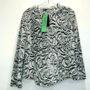 Knapp Studio Petite Long Sleeve Faux Fur Hoodie​​